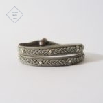 Bracelet lapon -PARLA 2 tours – cuir gris clair