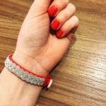 Bracelet lapon – NYA – cuir rouge