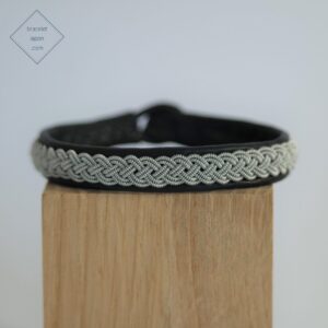 Bracelet lapon - JUL - cuir noir