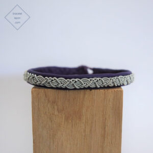 Bracelet lapon - KYLA - cuir lilas