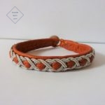 Bracelet lapon - REN - cuir camel