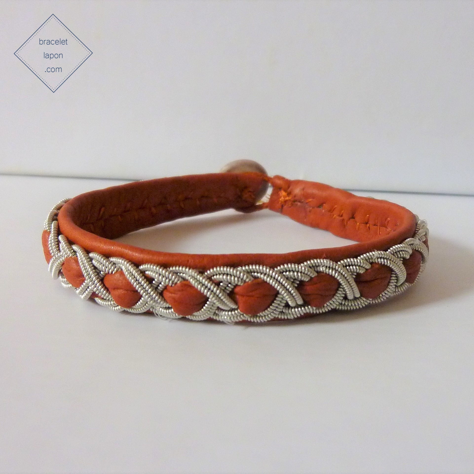 Bracelet lapon - REN - cuir camel